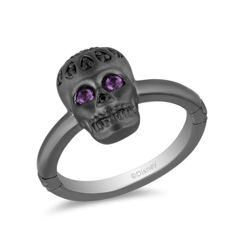 Main Image 1 of Enchanted Disney Villains Dr. Facilier Amethyst and Black Diamond Ring in Sterling Silver with Black Rhodium