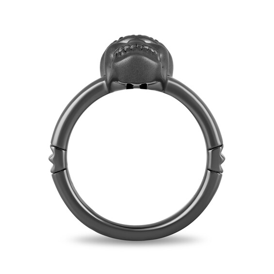 Enchanted Disney Villains Dr. Facilier Amethyst and Black Diamond Ring in Sterling Silver with Black Rhodium