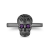 Thumbnail Image 4 of Enchanted Disney Villains Dr. Facilier Amethyst and Black Diamond Ring in Sterling Silver with Black Rhodium