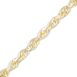 5.5mm Solid Glitter Rope Chain Bracelet in 14K Gold - 8.5&quot;