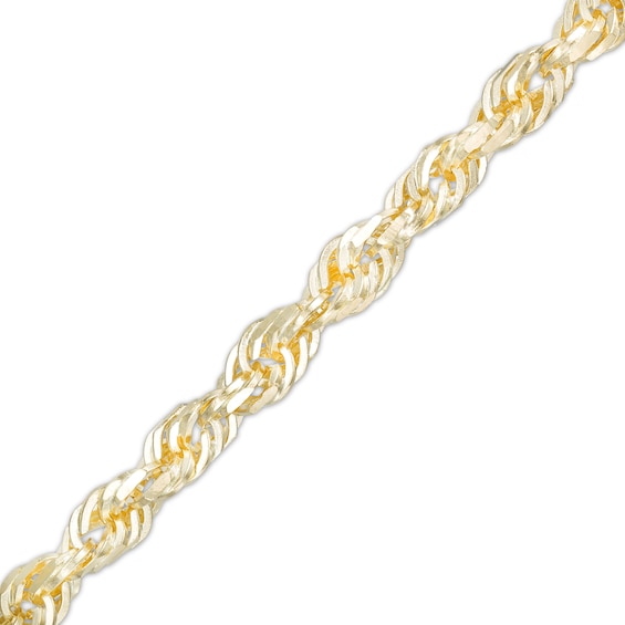 Zales 5.5mm Glitter Rope Chain Bracelet in Solid 14K Gold - 8.5