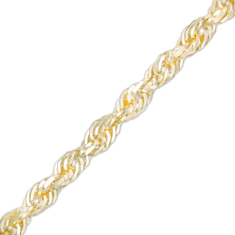 5.5mm Solid Glitter Rope Chain Bracelet in 14K Gold - 8.5