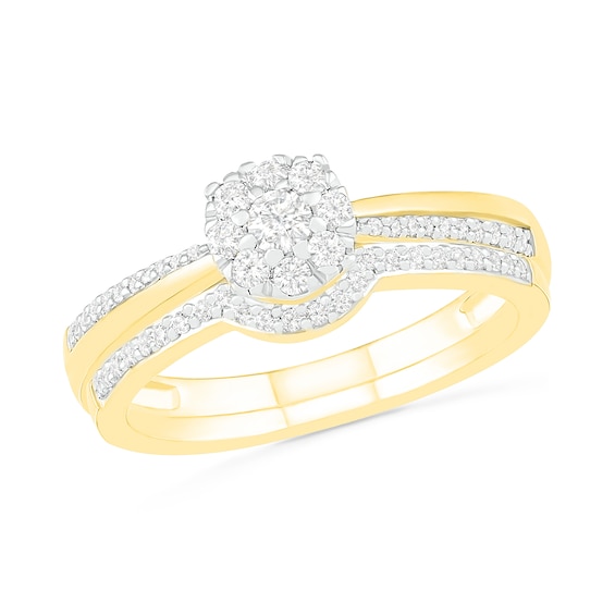 1/3 CT. T.w. Composite Diamond Bridal Set in 10K Gold