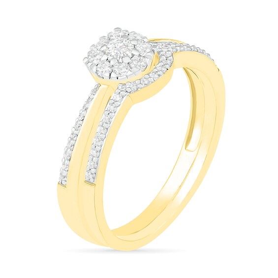 1/3 CT. T.w. Composite Diamond Bridal Set in 10K Gold