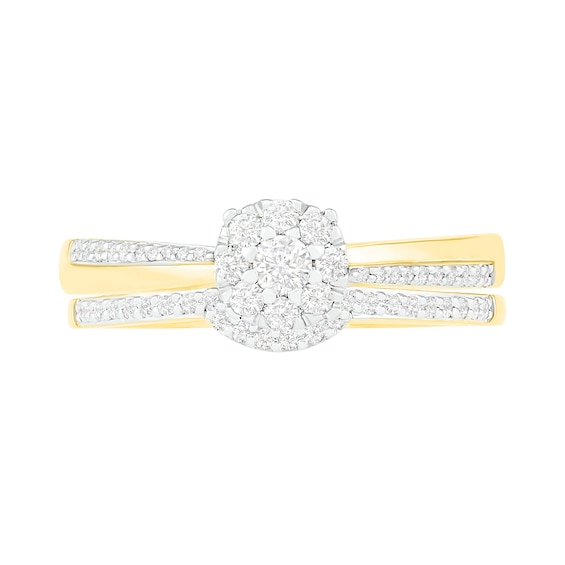 1/3 CT. T.w. Composite Diamond Bridal Set in 10K Gold