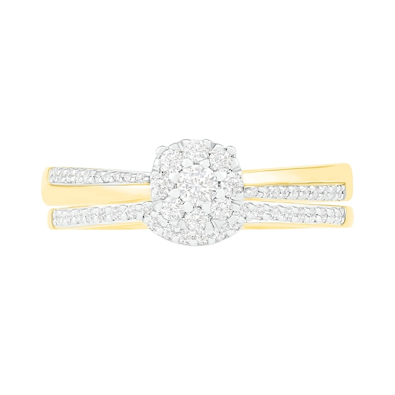 1/3 CT. T.W. Composite Diamond Bridal Set in 10K Gold