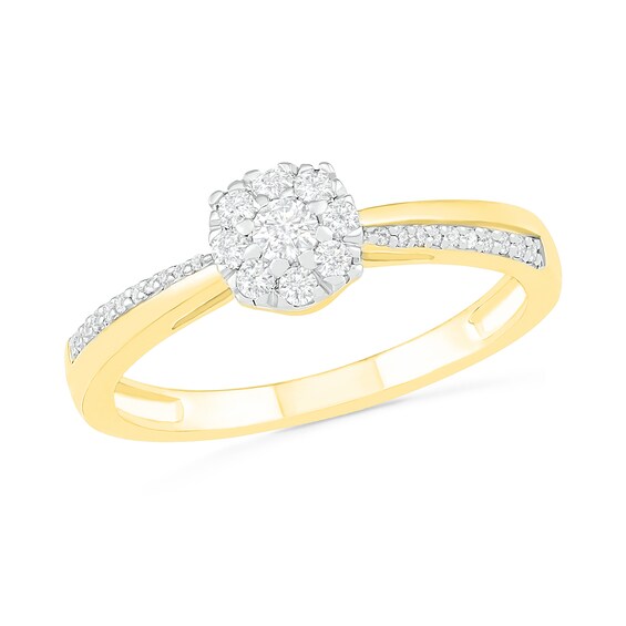1/3 CT. T.w. Composite Diamond Bridal Set in 10K Gold