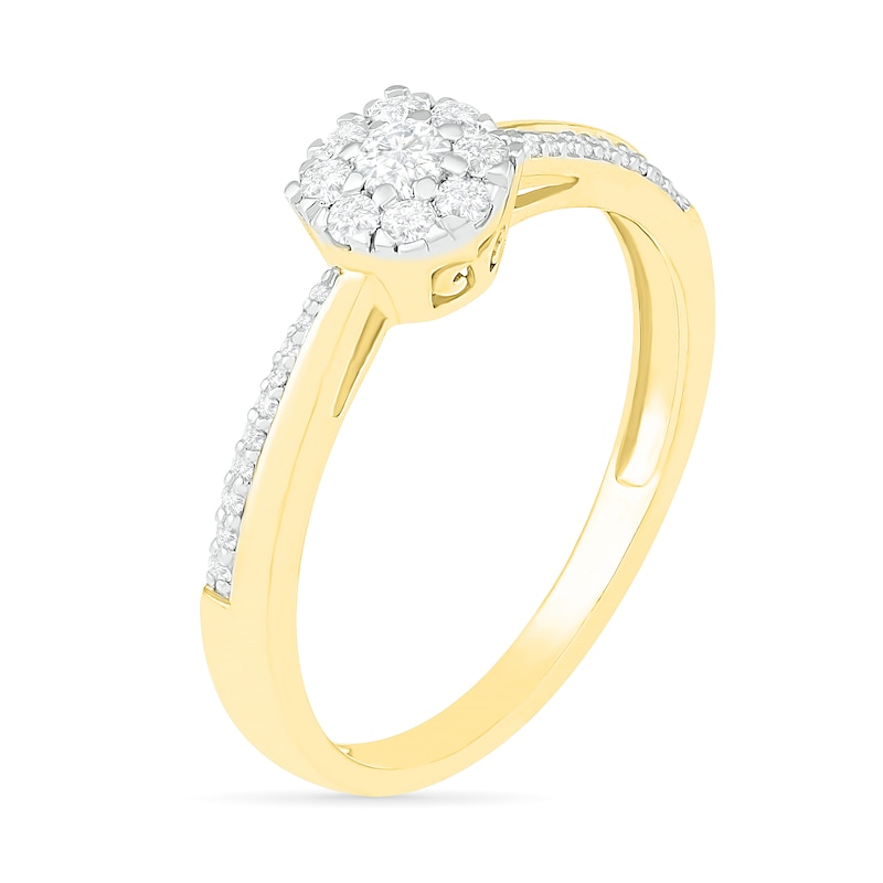 1/3 CT. T.W. Composite Diamond Bridal Set in 10K Gold