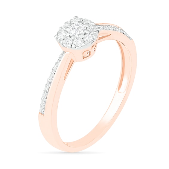 1/3 CT. T.w. Composite Diamond Bridal Set in 10K Rose Gold