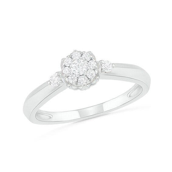 1/3 CT. T.w. Composite Diamond Bridal Set in 10K White Gold