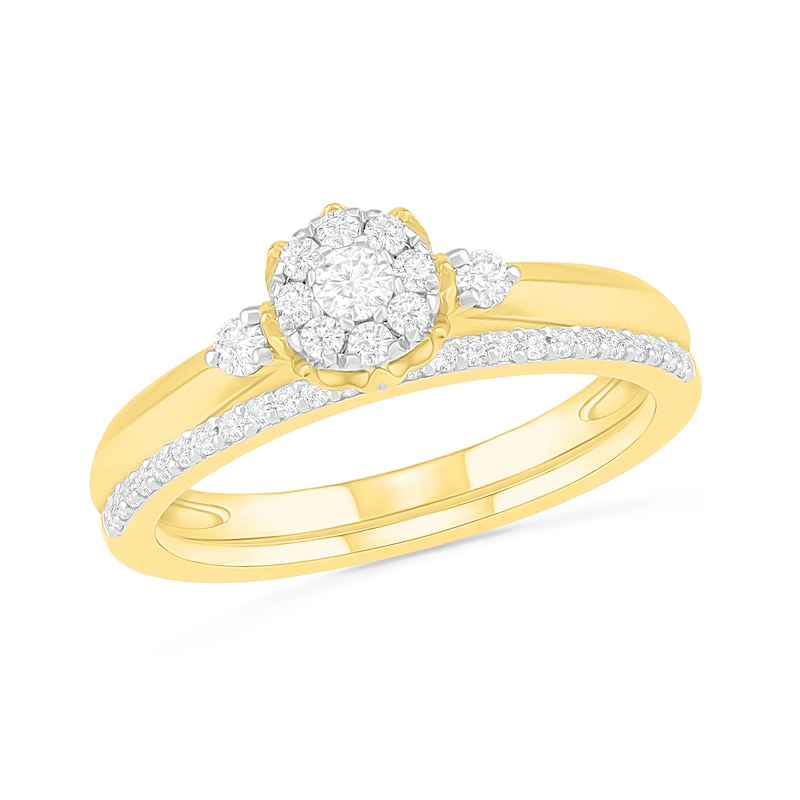 Main Image 1 of 1/3 CT. T.W. Composite Diamond Bridal Set in 10K Gold