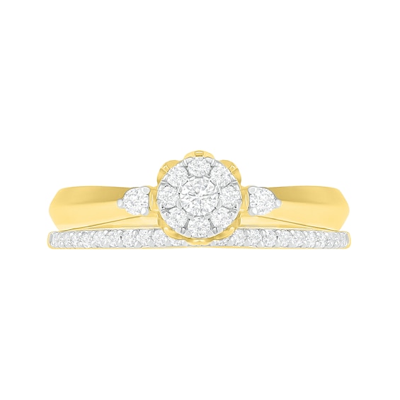 1/3 CT. T.w. Composite Diamond Bridal Set in 10K Gold