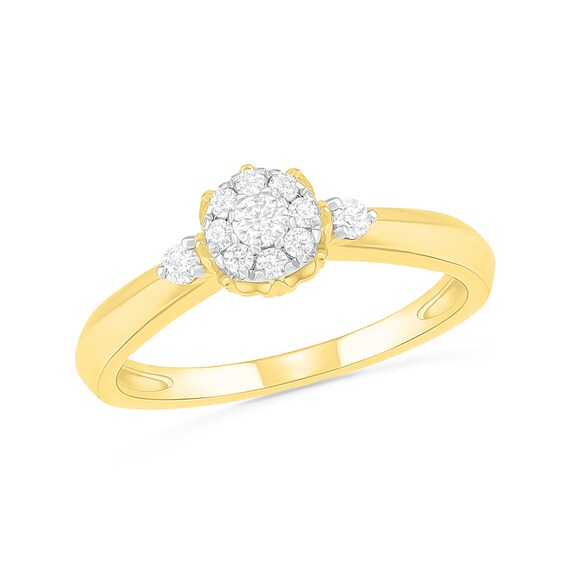1/3 CT. T.w. Composite Diamond Bridal Set in 10K Gold