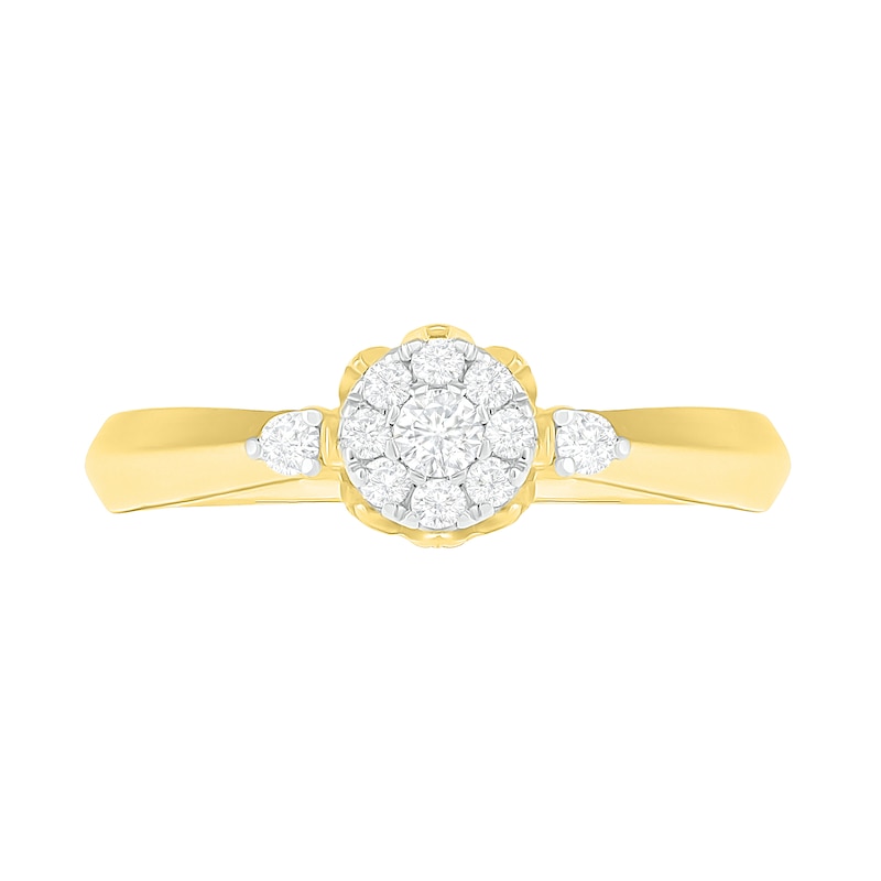Main Image 5 of 1/3 CT. T.W. Composite Diamond Bridal Set in 10K Gold