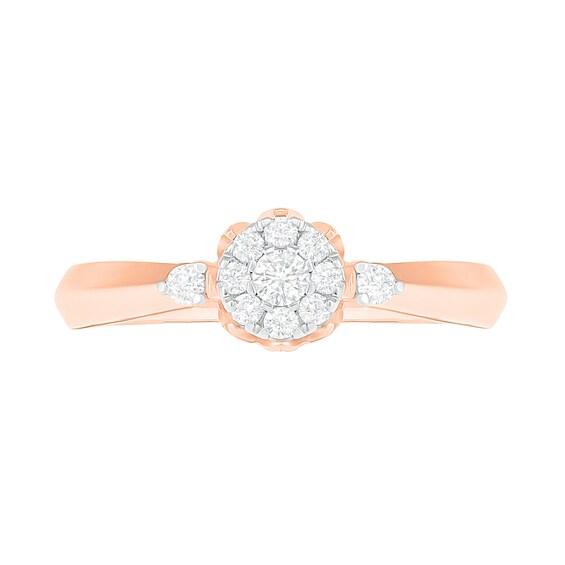 1/3 CT. T.w. Composite Diamond Bridal Set in 10K Rose Gold