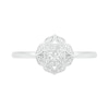 1/3 CT. T.W. Diamond Flower Frame Bridal Set in 10K White Gold