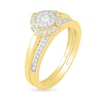 Thumbnail Image 2 of 1/3 CT. T.W. Diamond Flower Frame Bridal Set in 10K Gold
