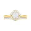 Thumbnail Image 3 of 1/3 CT. T.W. Diamond Flower Frame Bridal Set in 10K Gold