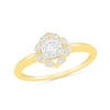 Thumbnail Image 4 of 1/3 CT. T.W. Diamond Flower Frame Bridal Set in 10K Gold