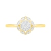 Thumbnail Image 5 of 1/3 CT. T.W. Diamond Flower Frame Bridal Set in 10K Gold