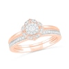 Thumbnail Image 1 of 1/3 CT. TW. Diamond Flower Frame Bridal Set in 10K Rose Gold