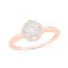 Thumbnail Image 4 of 1/3 CT. TW. Diamond Flower Frame Bridal Set in 10K Rose Gold