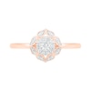 Thumbnail Image 5 of 1/3 CT. TW. Diamond Flower Frame Bridal Set in 10K Rose Gold