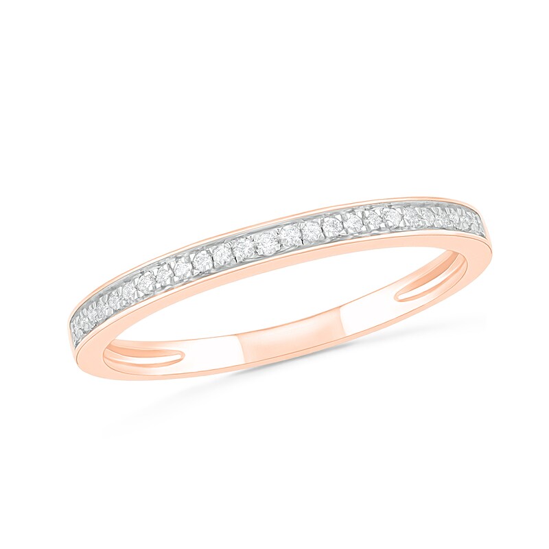 Main Image 7 of 1/3 CT. TW. Diamond Flower Frame Bridal Set in 10K Rose Gold