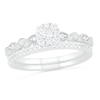 Thumbnail Image 1 of 3/8 CT. T.W. Composite Diamond Vintage-Style Bridal Set in 10K White Gold