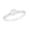 Thumbnail Image 4 of 3/8 CT. T.W. Composite Diamond Vintage-Style Bridal Set in 10K White Gold