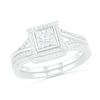 Thumbnail Image 0 of 3/8 CT. T.W. Composite Diamond Square Frame Split Shank Bridal Set in 10K White Gold