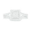Thumbnail Image 2 of 3/8 CT. T.W. Composite Diamond Square Frame Split Shank Bridal Set in 10K White Gold