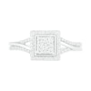 3/8 CT. T.W. Composite Diamond Square Frame Split Shank Bridal Set in 10K White Gold