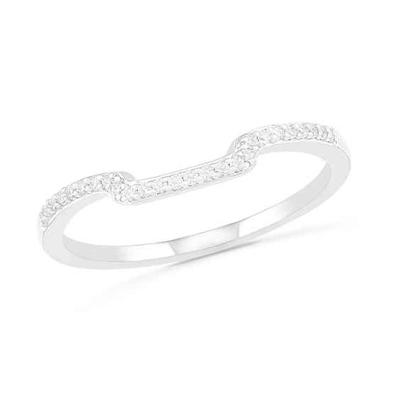 3/8 CT. T.w. Composite Diamond Square Frame Split Shank Bridal Set in 10K White Gold