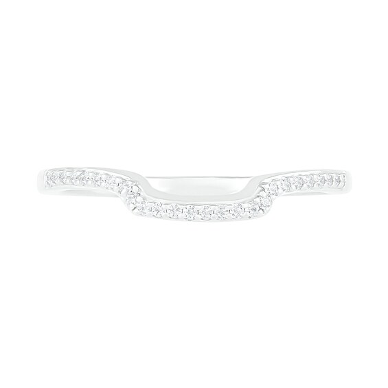 3/8 CT. T.w. Composite Diamond Square Frame Split Shank Bridal Set in 10K White Gold