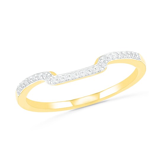 3/8 CT. T.w. Composite Diamond Square Frame Split Shank Bridal Set in 10K Gold