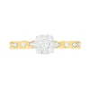 Thumbnail Image 4 of 3/8 CT. T.W. Composite Diamond Vintage-Style Alternating Bridal Set in 10K Gold
