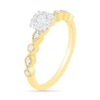 3/8 CT. T.W. Composite Diamond Vintage-Style Alternating Bridal Set in 10K Gold