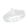 Thumbnail Image 0 of 1/3 CT. T.W. Composite Diamond Marquise Vintage-Style Bridal Set in 10K White Gold