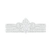 Thumbnail Image 2 of 1/3 CT. T.W. Composite Diamond Marquise Vintage-Style Bridal Set in 10K White Gold