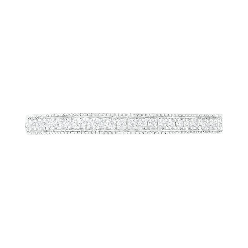 Main Image 8 of 1/3 CT. T.W. Composite Diamond Marquise Vintage-Style Bridal Set in 10K White Gold