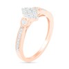 Thumbnail Image 5 of 1/3 CT. T.W. Composite Diamond Marquise Vintage-Style Bridal Set in 10K Rose Gold