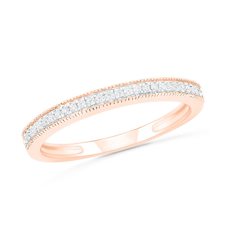 1/3 CT. T.W. Composite Diamond Marquise Vintage-Style Bridal Set in 10K Rose Gold