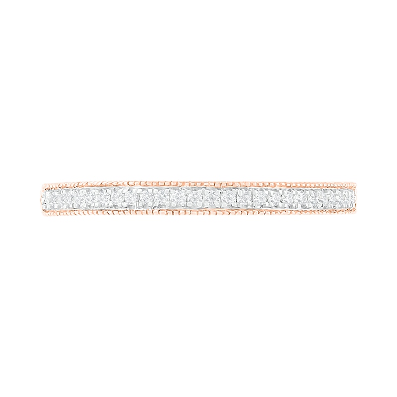 1/3 CT. T.W. Composite Diamond Marquise Vintage-Style Bridal Set in 10K Rose Gold