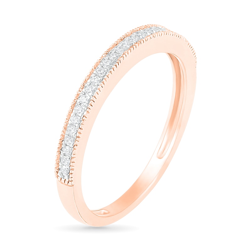 1/3 CT. T.W. Composite Diamond Marquise Vintage-Style Bridal Set in 10K Rose Gold