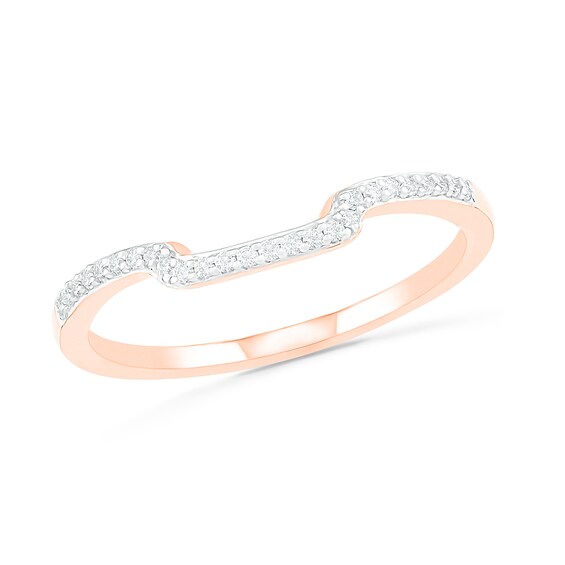 3/8 CT. T.w. Composite Diamond Square Frame Split Shank Bridal Set in 10K Rose Gold