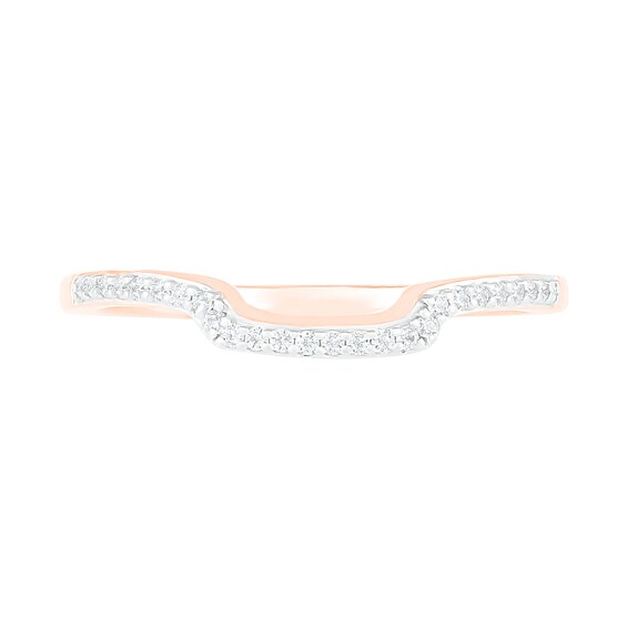 3/8 CT. T.w. Composite Diamond Square Frame Split Shank Bridal Set in 10K Rose Gold