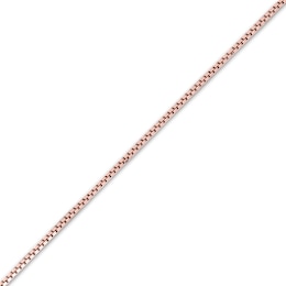 0.6mm Box Chain Necklace in Solid 14K Rose Gold - 18"