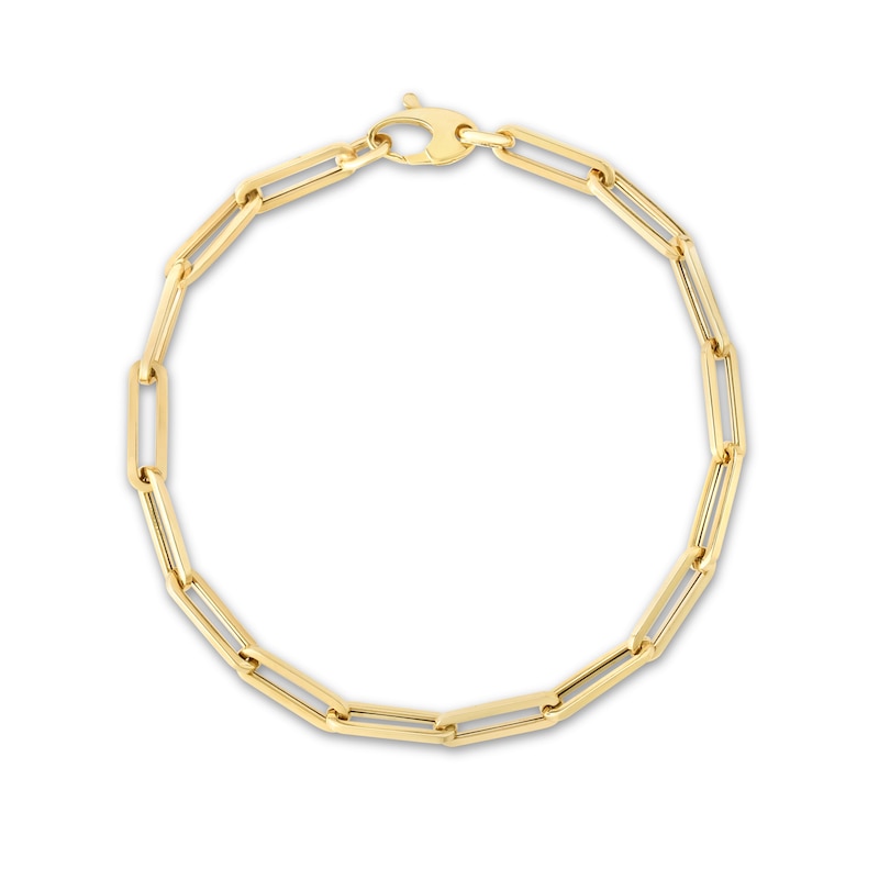 Paper Clip Chain Bracelet (4.2 Mm) In 14K Yellow Gold