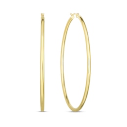 55.0mm Tube Hoop Earrings in 14K Gold